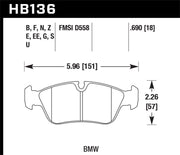 Hawk 92-99 BMW 318i / 01-07 325i / 98-00 328i HPS 5.0 Front Brake Pads